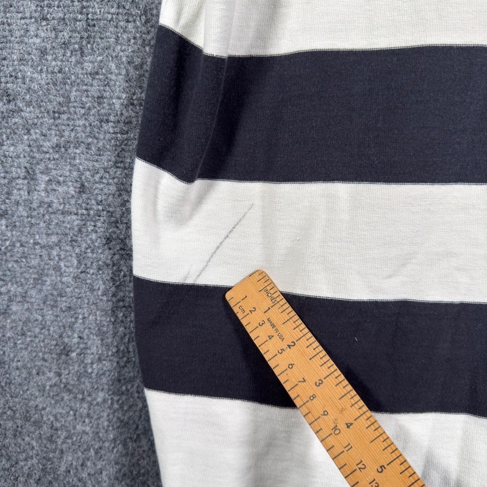 Scotch & Soda Loveline Rugby Shirt Mens XXL Black White Striped - Picture 11 of 12